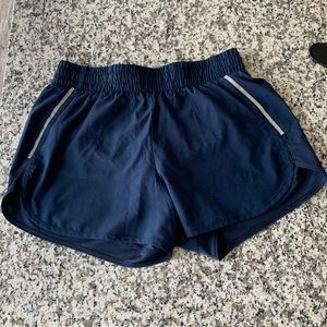 Blue running shorts